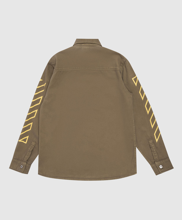 Off-White Дитяча джинсова сорочка кольору хакі 44BGE003S26F001 зображення 2