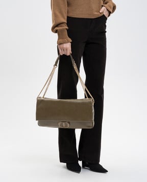 Twinset Сумка цвета хаки с логотипом 252TD8120