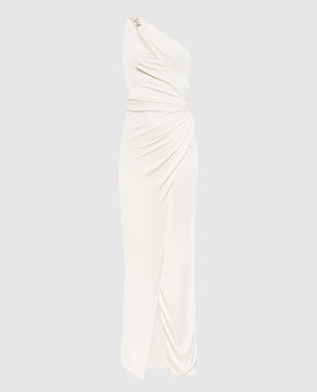 Versace Белое платье с драпировкой 10226121A12497