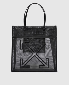 Off-White Чорна сумка-тоут Market з вишивкою емблеми OWNA23FS26FAB001
