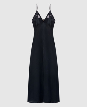 Twinset Черное платье с вышивкой бродере 262TT2171