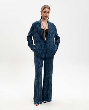 Momoni Синий жакет PICEA в узор MOJA003MO13