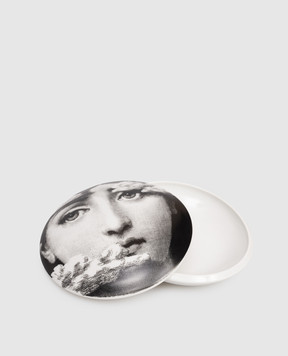 Fornasetti Чорна порцелянова підставка для дрібниць Tema e Variazioni P30X006