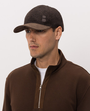 Brett Johnson Коричнева кепка з вовною та нубуком FW26CAP1LP702CAC