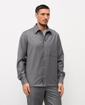 Sease Серая рубашка из шерсти SI039TN700