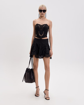 Charo Ruiz Черный топ Kai с вышивкой 263100