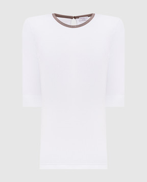 Brunello Cucinelli Белый топ MG902DO300