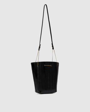 Saint Laurent Черная сумка из кожи угря 801070EABJS
