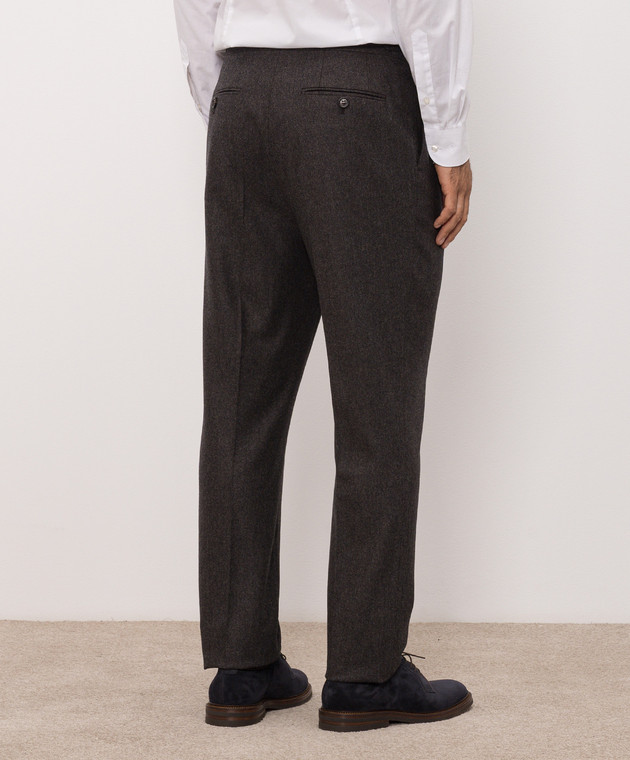 Brunello Cucinelli Коричневі штани з вовни M038PM5030 зображення 4