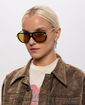 Bottega Veneta Черные очки Knot 841235VBL80