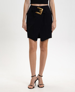 Balmain Чорна спідниця з вовни GF1LBB22WC09