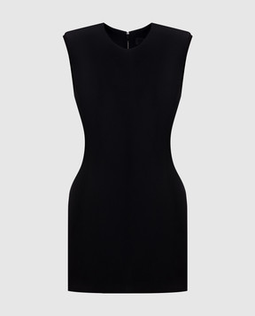 Thierry Mugler Чорна сукня міні з вовною 26P1RO18041025