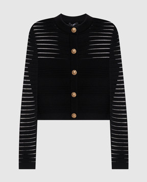 Balmain Черный кардиган HF1KL878KK10