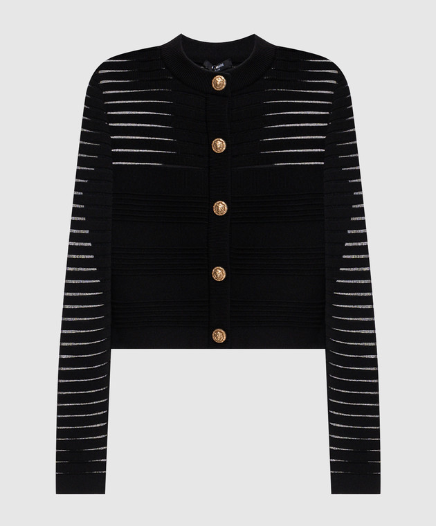 Balmain Черный кардиган HF1KL878KK10