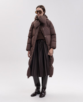 Moncler Коричнева спідниця міді L20932D00041598AK