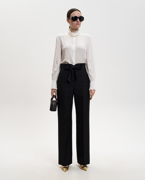 Valentino Черные брюки из шерсти и мохера 8B3RB6Z52TS