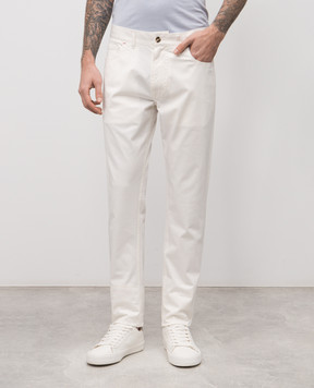 ISAIA Белые брюки с патчем PNT005XP871