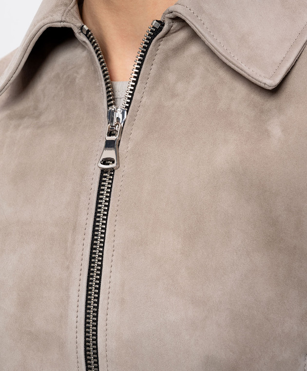 Babe Pay Pls Бежева укорочена замшева куртка 2523SUEDE зображення 5