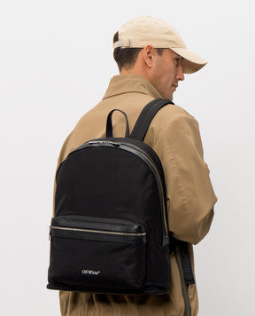 Off-White Черный рюкзак с логотипом OWMNB17F26FB01