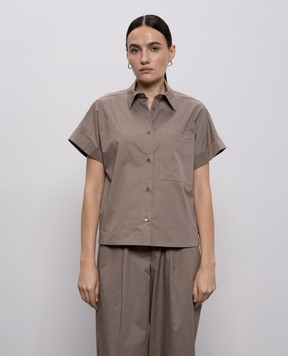 Peserico Коричневая рубашка A0686201979