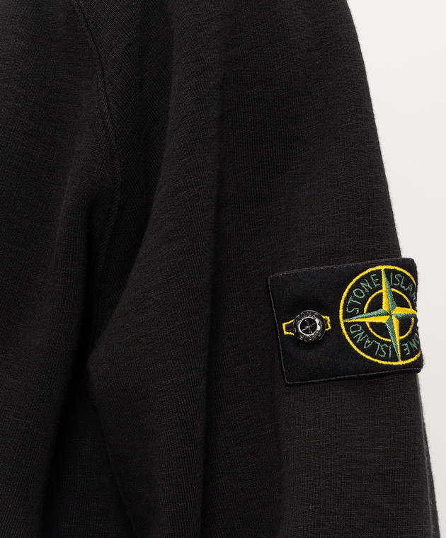 Stone Island Чорний світшот з патчем логотипа L2S156100053S0458 зображення 5