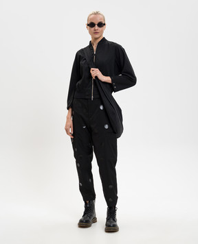 Y`S Yamamoto Черные брюки карго в принт YQP09025