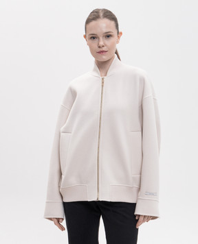 Max Mara Sportmax Бомбер ONDATA из шерсти цвета айвори SPXONDATA