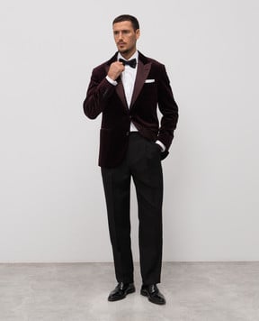 Brunello Cucinelli Черные брюки из шелка и шерсти с лампасами MY480PS03