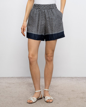 Peserico Сині шорти в принт P0426008190