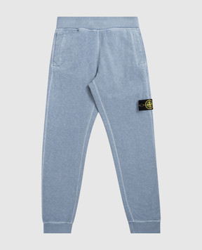 Stone Island Детские голубые джогеры с логотипом L1S166200001S006014