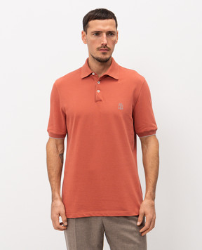 Brunello Cucinelli Красное поло с принтом эмблемы ME8548788