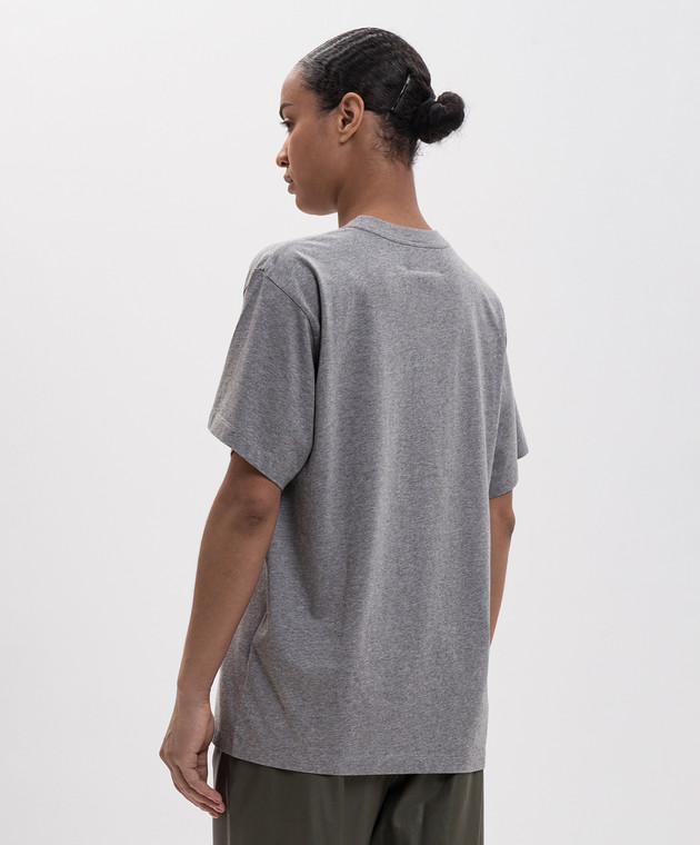 Maison Margiela MM6 Серая меланжевая футболка с нашивкой логотипа S52GC0367M20170 изображение 4