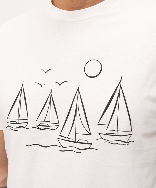 Florentino Белая футболка с принтом 126763610659 изображение 5