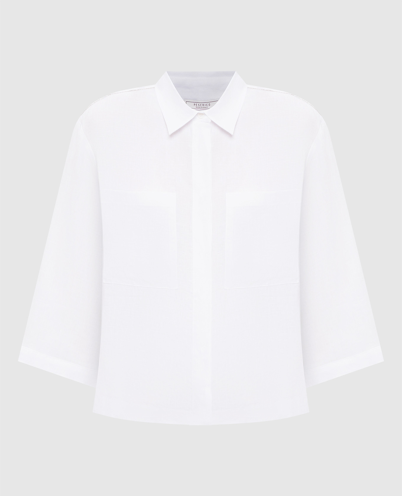 Біла сорочка з льону