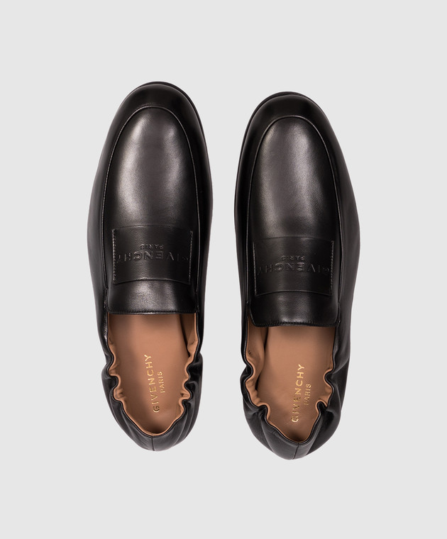 Givenchy Чорні шкіряні лофери Label BH203UH1Y5 зображення 4