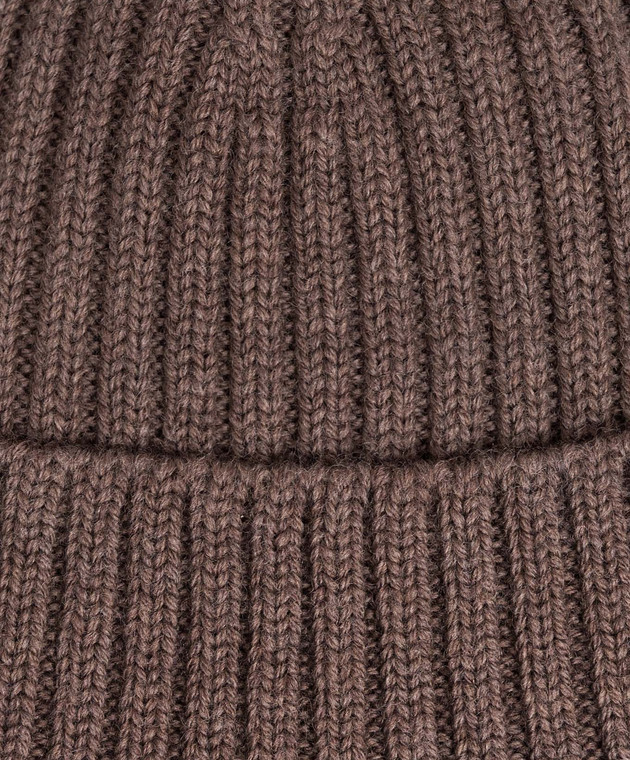 Cashmere&Whiskey Коричневая шапка с шерстью 201 изображение 4