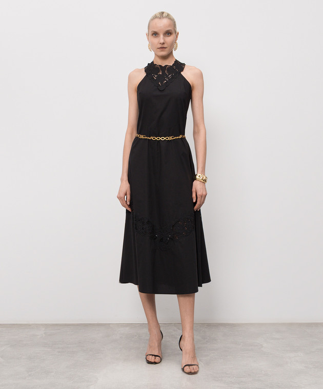 Twinset Чорна сукня з вишивкою 261TT2032 зображення 2