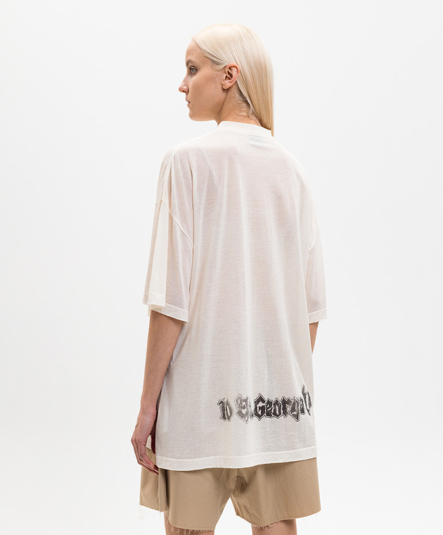 Balenciaga Футболка Salon De Couture кольору айворі 871750TUVD6 зображення 4