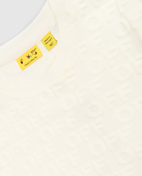 Off-White Дитяча жовта укорочена футболка 44GAA019S26J003