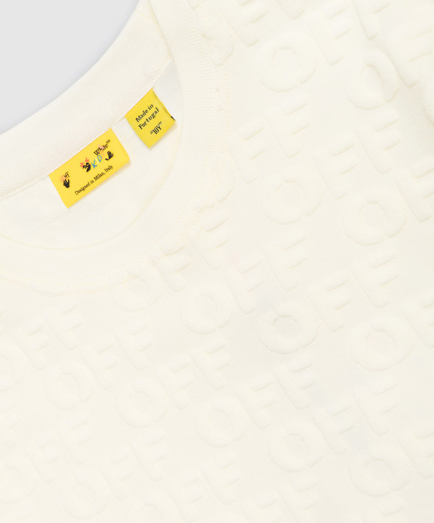 Off-White Дитяча жовта укорочена футболка 44GAA019S26J003 зображення 3