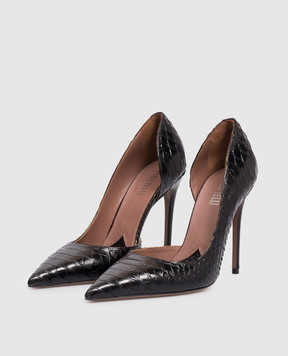 Paris Texas Черные кожаные туфли VERA с тиснением под кожу рептилии PX1854XPTAC