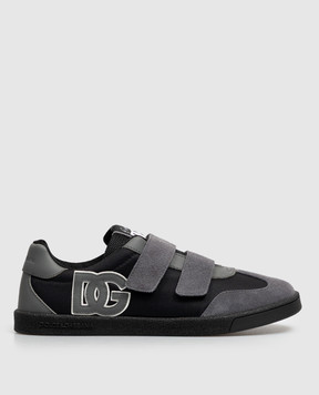 Dolce&Gabbana Детские черные кроссовки DG Original DA5254A42783738