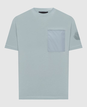 Moncler Блакитна футболка з логотипом L10938C0000889AZ0