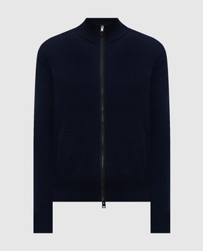 Canali Синий кардиган из шерсти и кашемира MK02547C1238