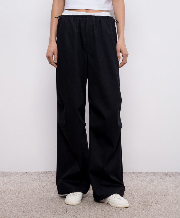 Alexander Wang Чорні штани з логотипом 1WC1264969 зображення 3