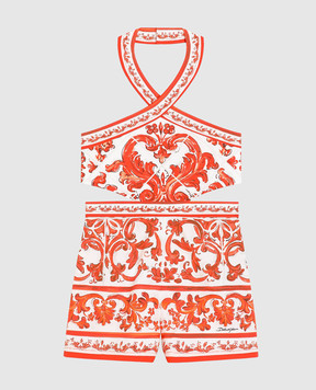 Dolce&Gabbana Детский комбинезон в брендовый узор L54DT7G7P4N36