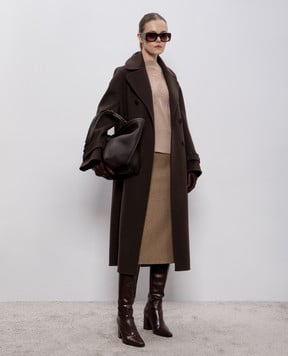 Ermanno Scervino Коричневая юбка с шерстью D472O306GVP