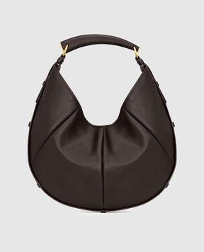 Saint Laurent Коричнева шкіряна сумка-хобо MOMBASA 862029AAGWK