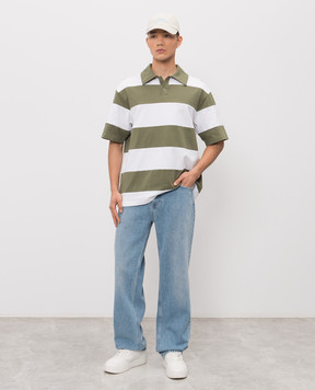 Axel Arigato Біле поло Striped  в смужку A3798002