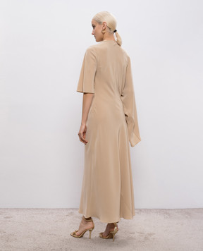 JOSEPH Бежевое платье миди Joya JF009654